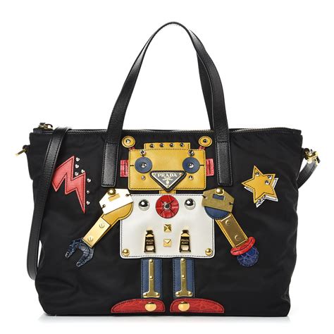 prada robot tote bag